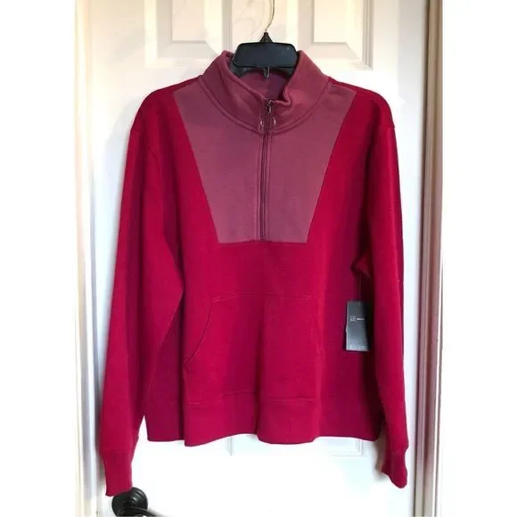ID IDEOLOGY - 🎉HP x 3 🎉 NWT! L Sz L Colorblock 1/4 Zip Pullover in Posh Berry. - Picture 15 of 16